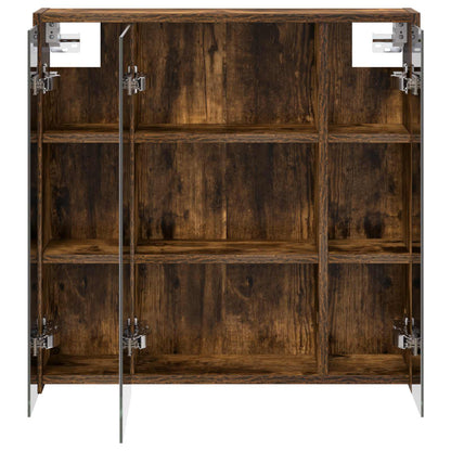 vidaXL Bathroom Mirror Cabinet Smoked Oak 63.5 x 16 x 62.5 cm