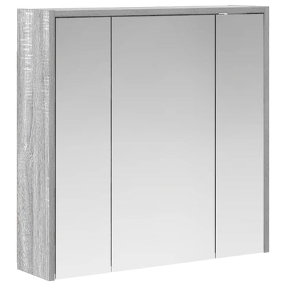 vidaXL Bathroom Mirror Cabinet Grey Sonoma 63.5 x 16 x 62.5 cm