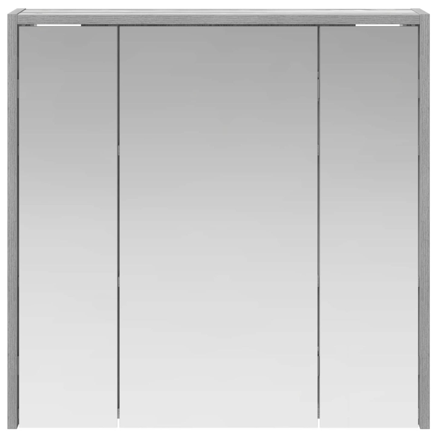 vidaXL Bathroom Mirror Cabinet Grey Sonoma 63.5 x 16 x 62.5 cm
