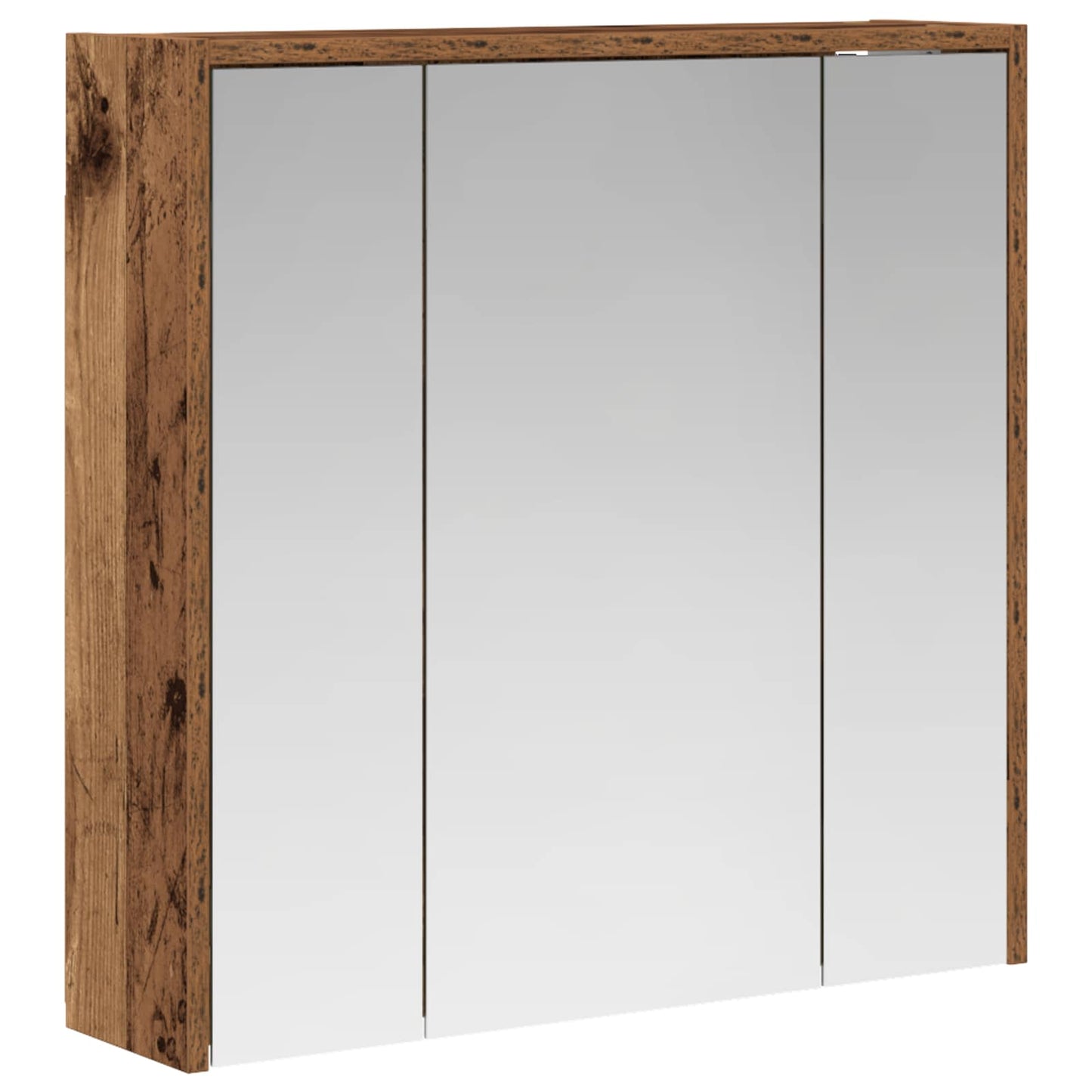 vidaXL Bathroom Mirror Cabinet Old Wood 63.5 x 16 x 62.5 cm