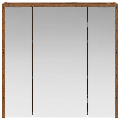 vidaXL Bathroom Mirror Cabinet Old Wood 63.5 x 16 x 62.5 cm