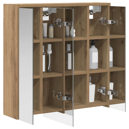 vidaXL Bathroom Mirror Cabinet Artisian Oak 63.5 x 16 x 62.5 cm