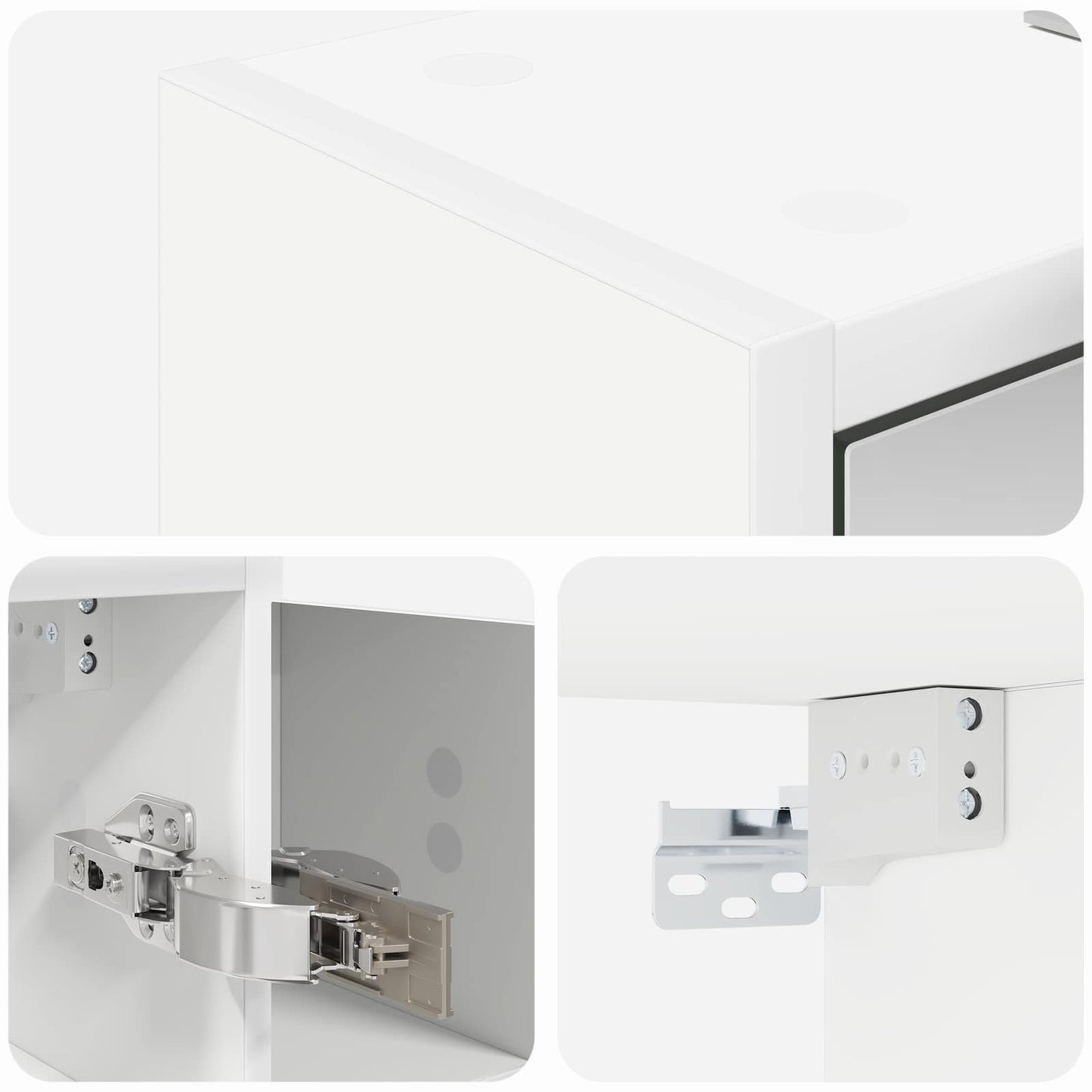 vidaXL Bathroom Mirror Cabinet White 63.5 x 16 x 62.5 cm
