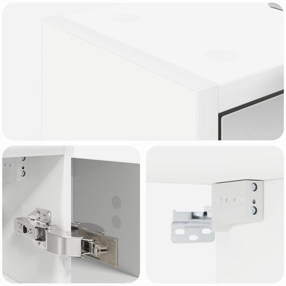 vidaXL Bathroom Mirror Cabinet White 63.5 x 16 x 62.5 cm