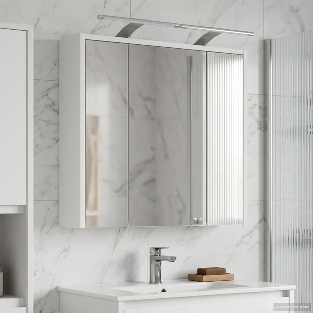 vidaXL Bathroom Mirror Cabinet White 63.5 x 16 x 62.5 cm