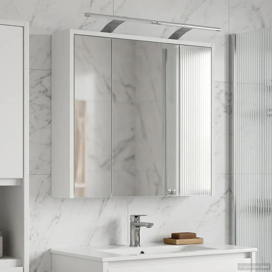 vidaXL Bathroom Mirror Cabinet White 63.5 x 16 x 62.5 cm