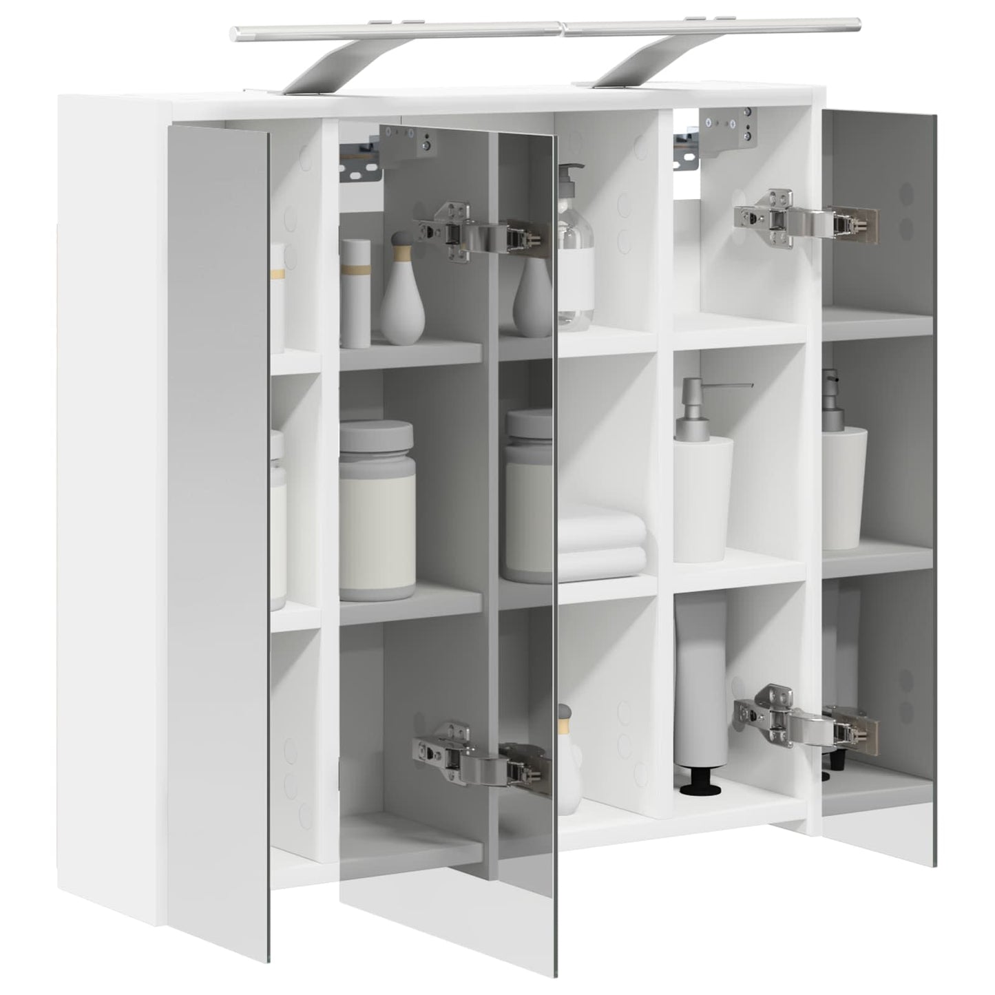 vidaXL Bathroom Mirror Cabinet White 63.5 x 16 x 62.5 cm
