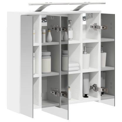vidaXL Bathroom Mirror Cabinet White 63.5 x 16 x 62.5 cm