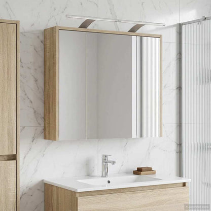 vidaXL Bathroom Mirror Cabinet Sonoma Oak 63.5 x 16 x 62.5 cm