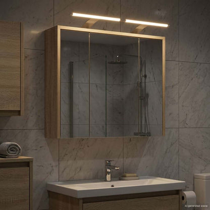 vidaXL Bathroom Mirror Cabinet Sonoma Oak 63.5 x 16 x 62.5 cm