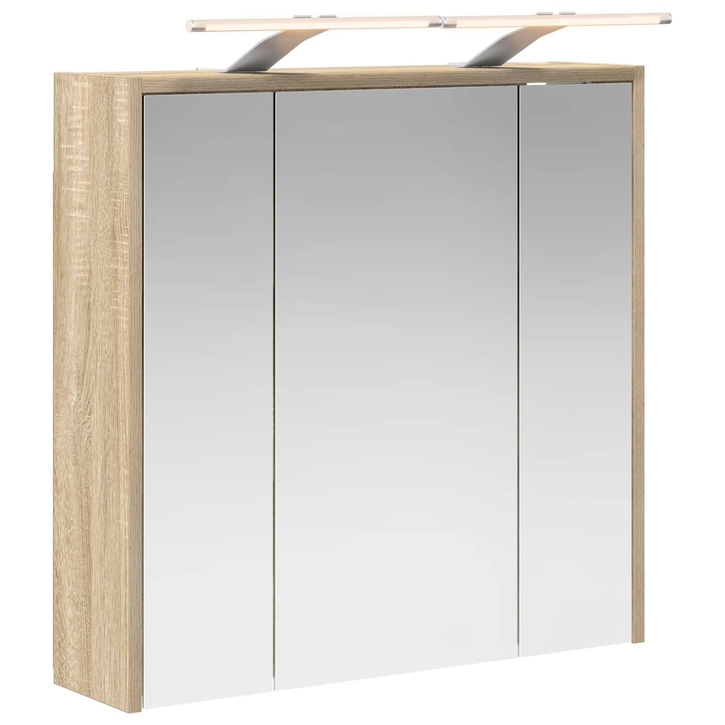 vidaXL Bathroom Mirror Cabinet Sonoma Oak 63.5 x 16 x 62.5 cm