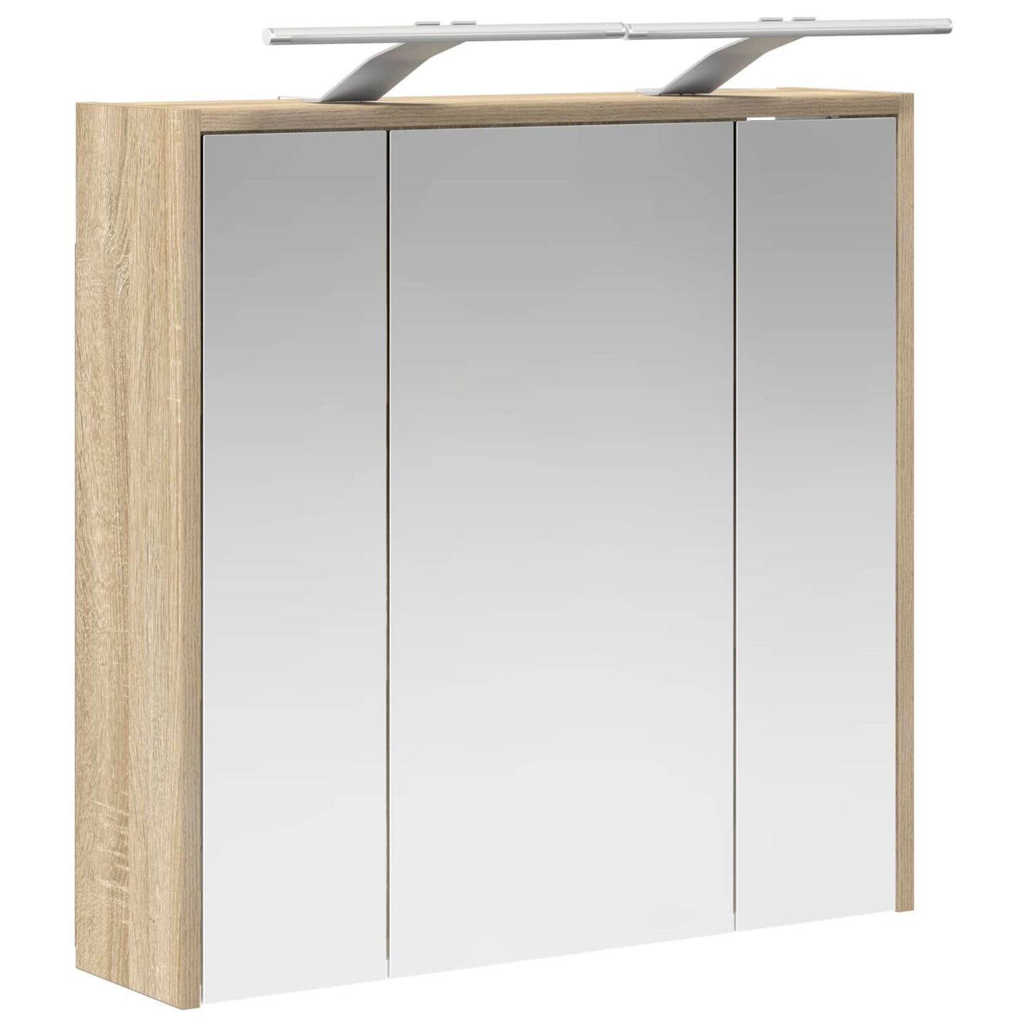 vidaXL Bathroom Mirror Cabinet Sonoma Oak 63.5 x 16 x 62.5 cm