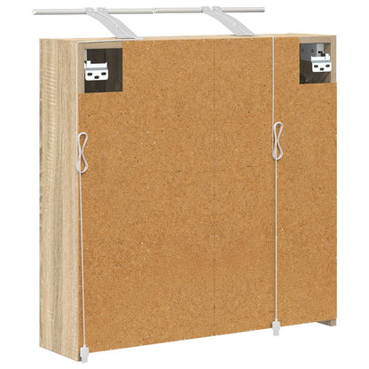 vidaXL Bathroom Mirror Cabinet Sonoma Oak 63.5 x 16 x 62.5 cm