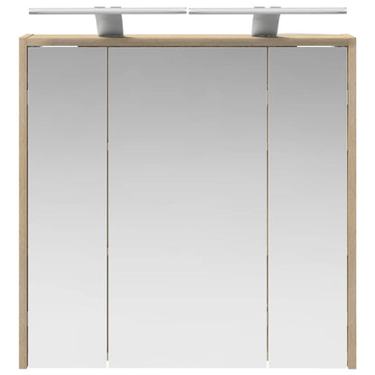 vidaXL Bathroom Mirror Cabinet Sonoma Oak 63.5 x 16 x 62.5 cm