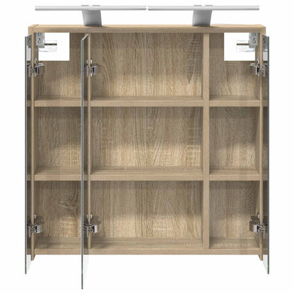 vidaXL Bathroom Mirror Cabinet Sonoma Oak 63.5 x 16 x 62.5 cm