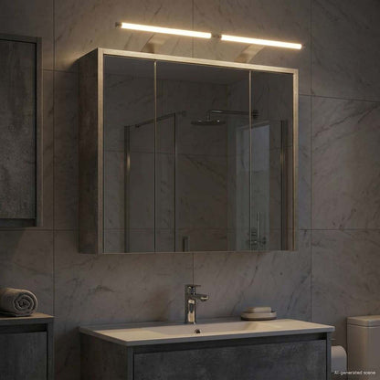 vidaXL Bathroom Mirror Cabinet Concrete Grey 63.5 x 16 x 62.5 cm