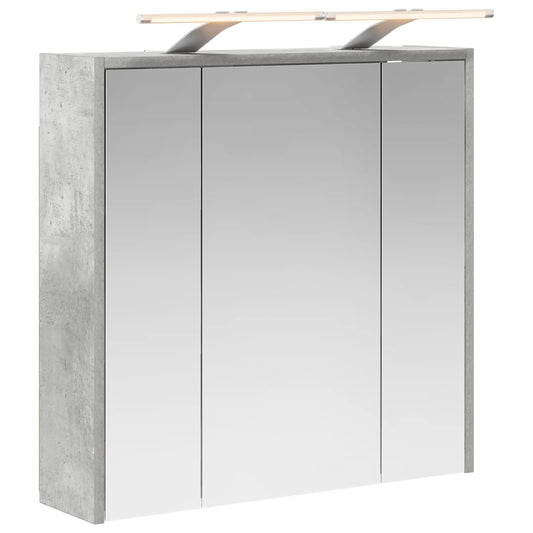 vidaXL Bathroom Mirror Cabinet Concrete Grey 63.5 x 16 x 62.5 cm