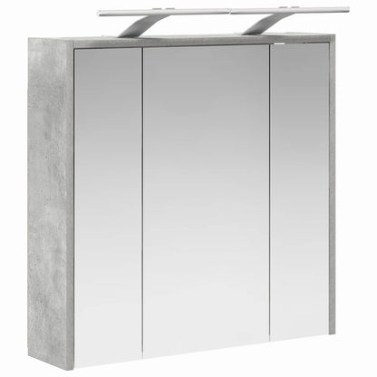 vidaXL Bathroom Mirror Cabinet Concrete Grey 63.5 x 16 x 62.5 cm