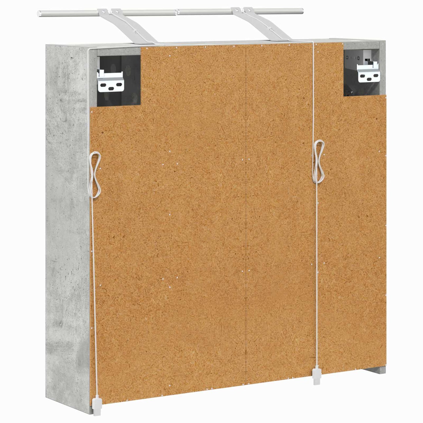 vidaXL Bathroom Mirror Cabinet Concrete Grey 63.5 x 16 x 62.5 cm