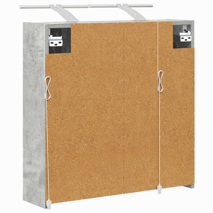 vidaXL Bathroom Mirror Cabinet Concrete Grey 63.5 x 16 x 62.5 cm
