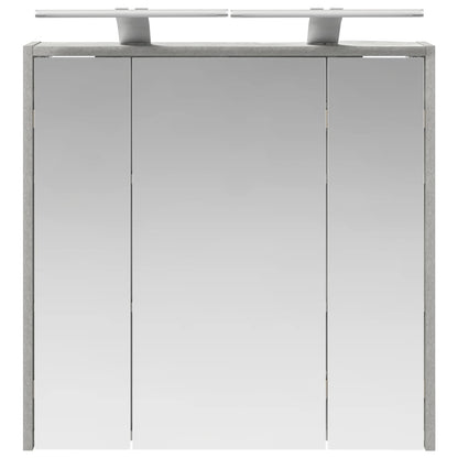 vidaXL Bathroom Mirror Cabinet Concrete Grey 63.5 x 16 x 62.5 cm
