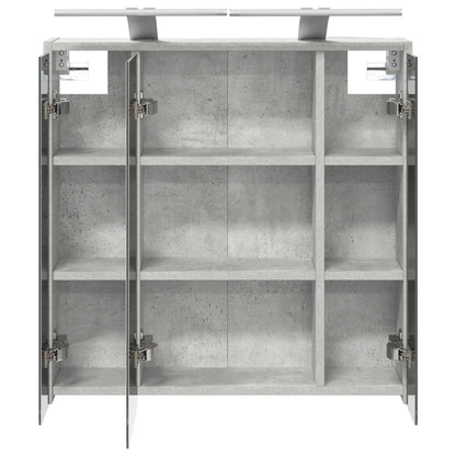 vidaXL Bathroom Mirror Cabinet Concrete Grey 63.5 x 16 x 62.5 cm