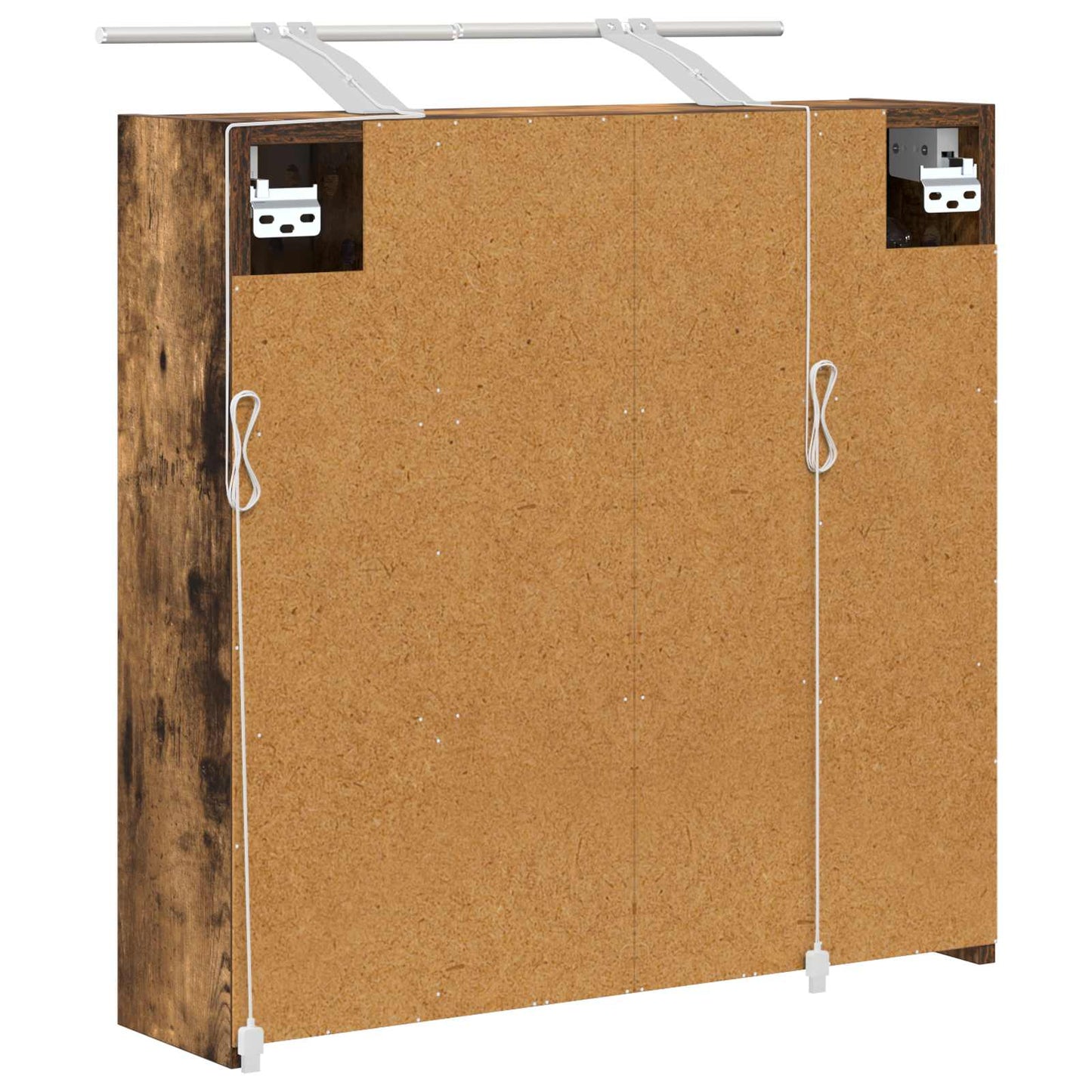 vidaXL Bathroom Mirror Cabinet Smoked Oak 63.5 x 16 x 62.5 cm