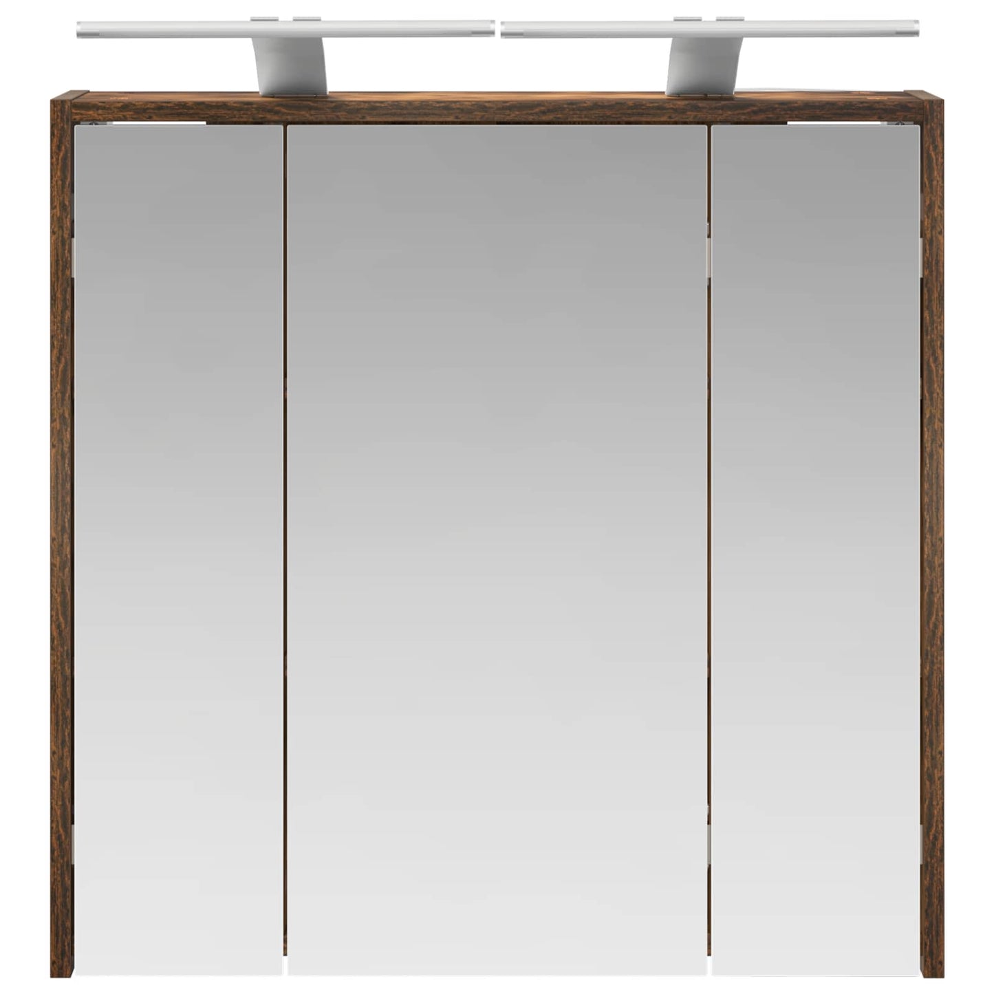 vidaXL Bathroom Mirror Cabinet Smoked Oak 63.5 x 16 x 62.5 cm