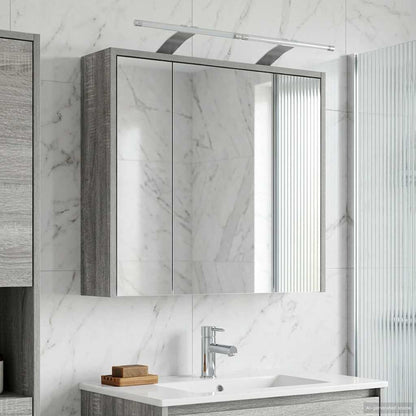 vidaXL Bathroom Mirror Cabinet Grey Sonoma 63.5 x 16 x 62.5 cm