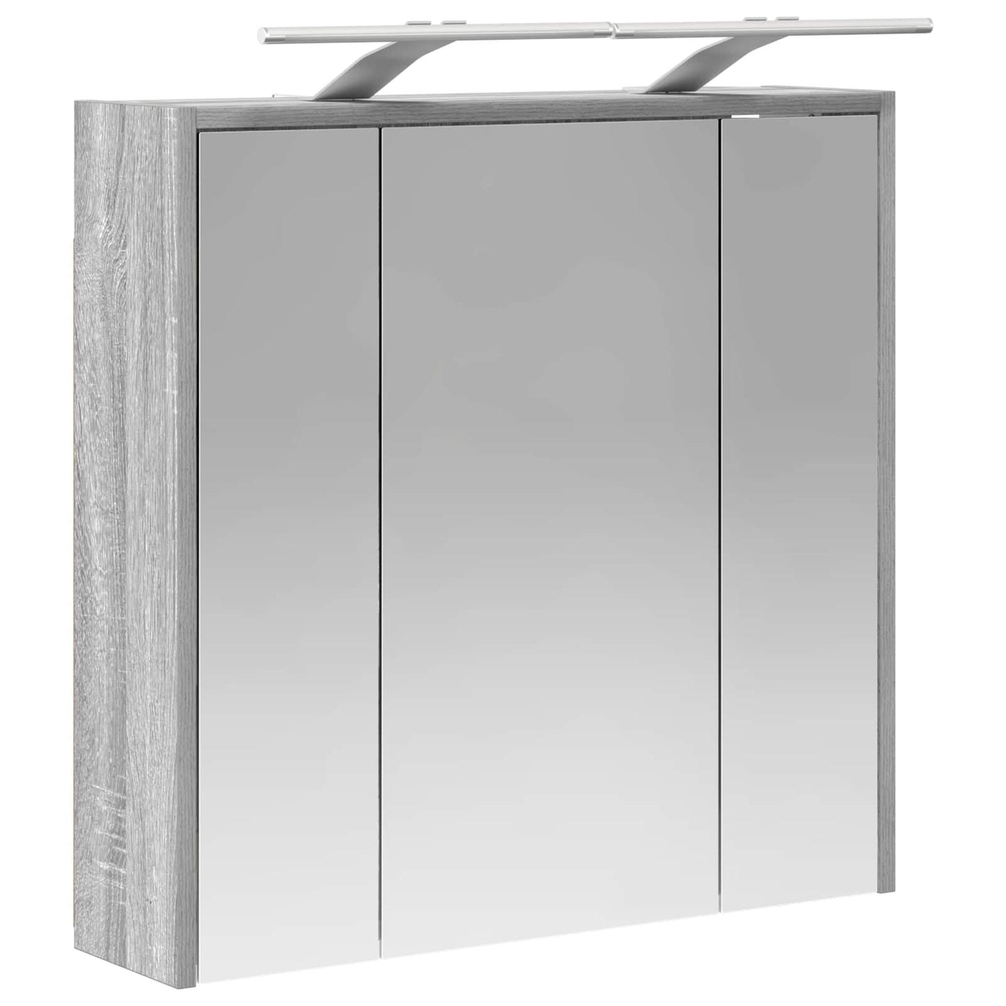 vidaXL Bathroom Mirror Cabinet Grey Sonoma 63.5 x 16 x 62.5 cm