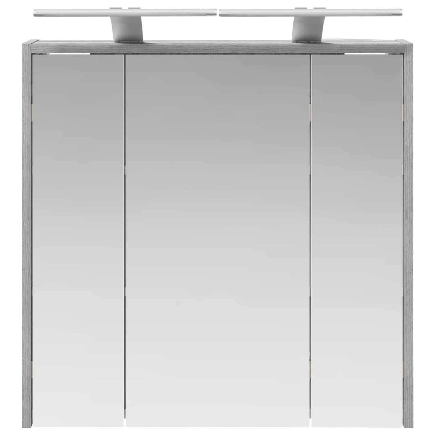 vidaXL Bathroom Mirror Cabinet Grey Sonoma 63.5 x 16 x 62.5 cm