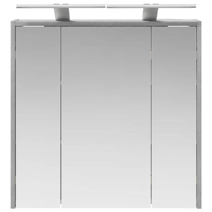 vidaXL Bathroom Mirror Cabinet Grey Sonoma 63.5 x 16 x 62.5 cm