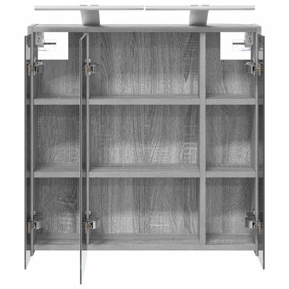 vidaXL Bathroom Mirror Cabinet Grey Sonoma 63.5 x 16 x 62.5 cm