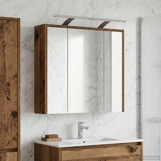 vidaXL Bathroom Mirror Cabinet Old Wood 63.5 x 16 x 62.5 cm