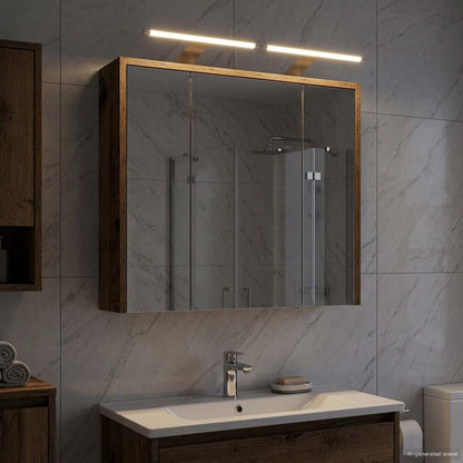 vidaXL Bathroom Mirror Cabinet Old Wood 63.5 x 16 x 62.5 cm