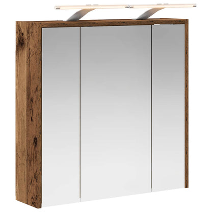 vidaXL Bathroom Mirror Cabinet Old Wood 63.5 x 16 x 62.5 cm