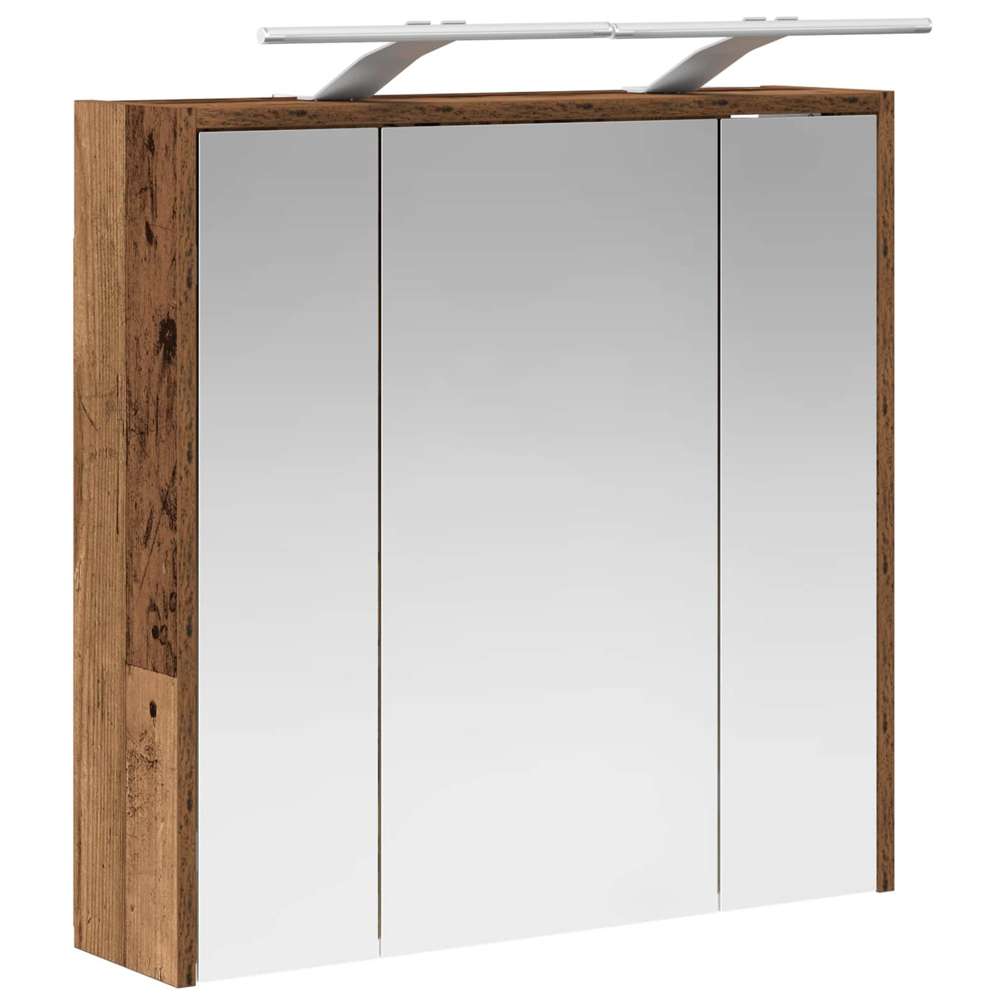 vidaXL Bathroom Mirror Cabinet Old Wood 63.5 x 16 x 62.5 cm
