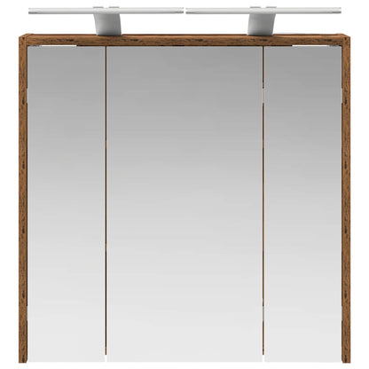vidaXL Bathroom Mirror Cabinet Old Wood 63.5 x 16 x 62.5 cm