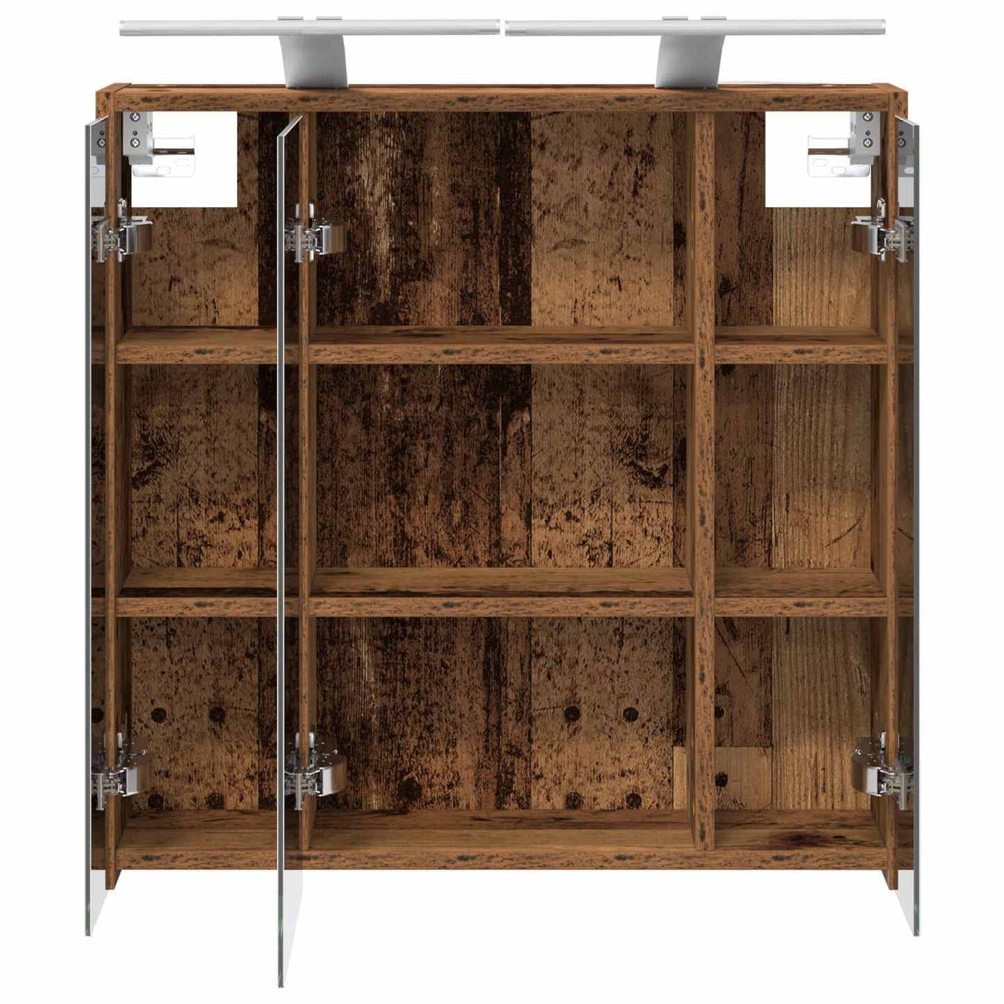 vidaXL Bathroom Mirror Cabinet Old Wood 63.5 x 16 x 62.5 cm