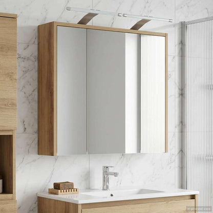 vidaXL Bathroom Mirror Cabinet Artisian Oak 63.5 x 16 x 62.5 cm