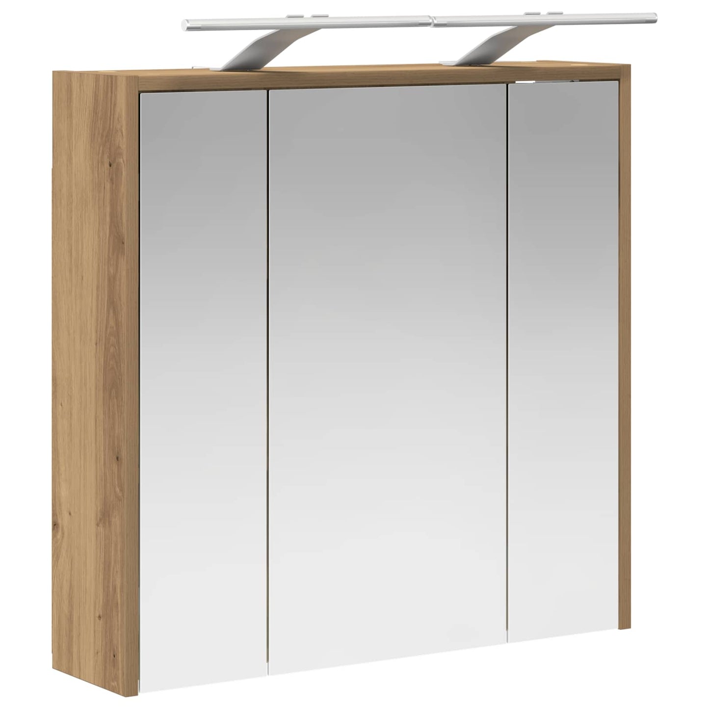 vidaXL Bathroom Mirror Cabinet Artisian Oak 63.5 x 16 x 62.5 cm