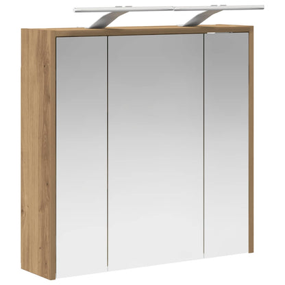 vidaXL Bathroom Mirror Cabinet Artisian Oak 63.5 x 16 x 62.5 cm