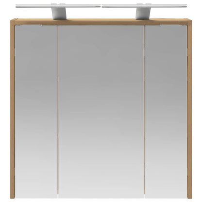 vidaXL Bathroom Mirror Cabinet Artisian Oak 63.5 x 16 x 62.5 cm