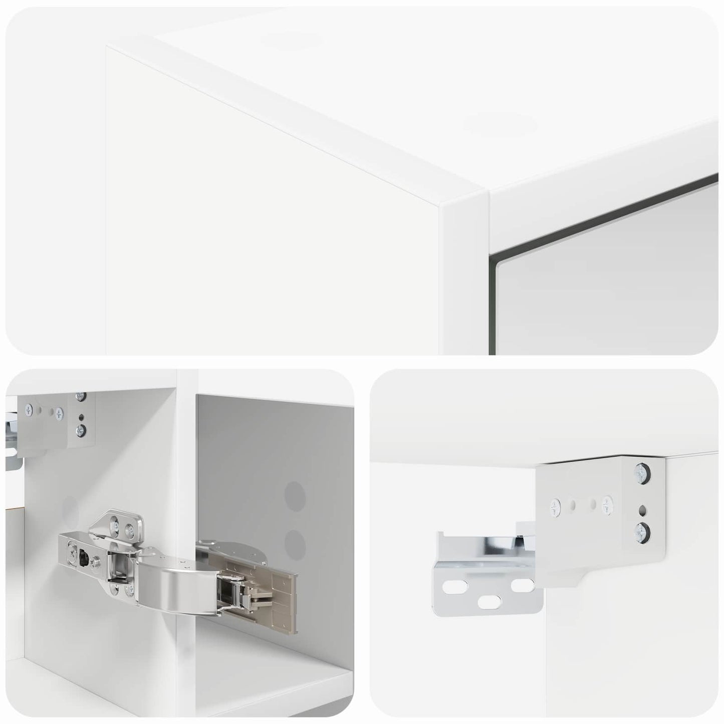 vidaXL Bathroom Mirror Cabinet White 73.5 x 16 x 62.5 cm