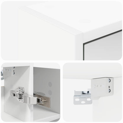 vidaXL Bathroom Mirror Cabinet White 73.5 x 16 x 62.5 cm