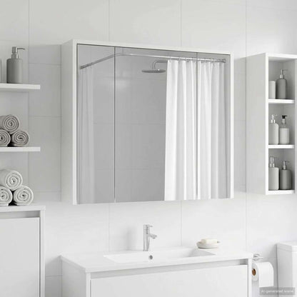 vidaXL Bathroom Mirror Cabinet White 73.5 x 16 x 62.5 cm