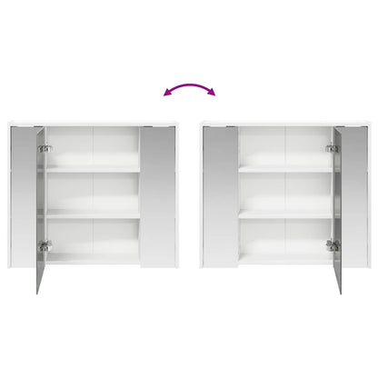 vidaXL Bathroom Mirror Cabinet White 73.5 x 16 x 62.5 cm