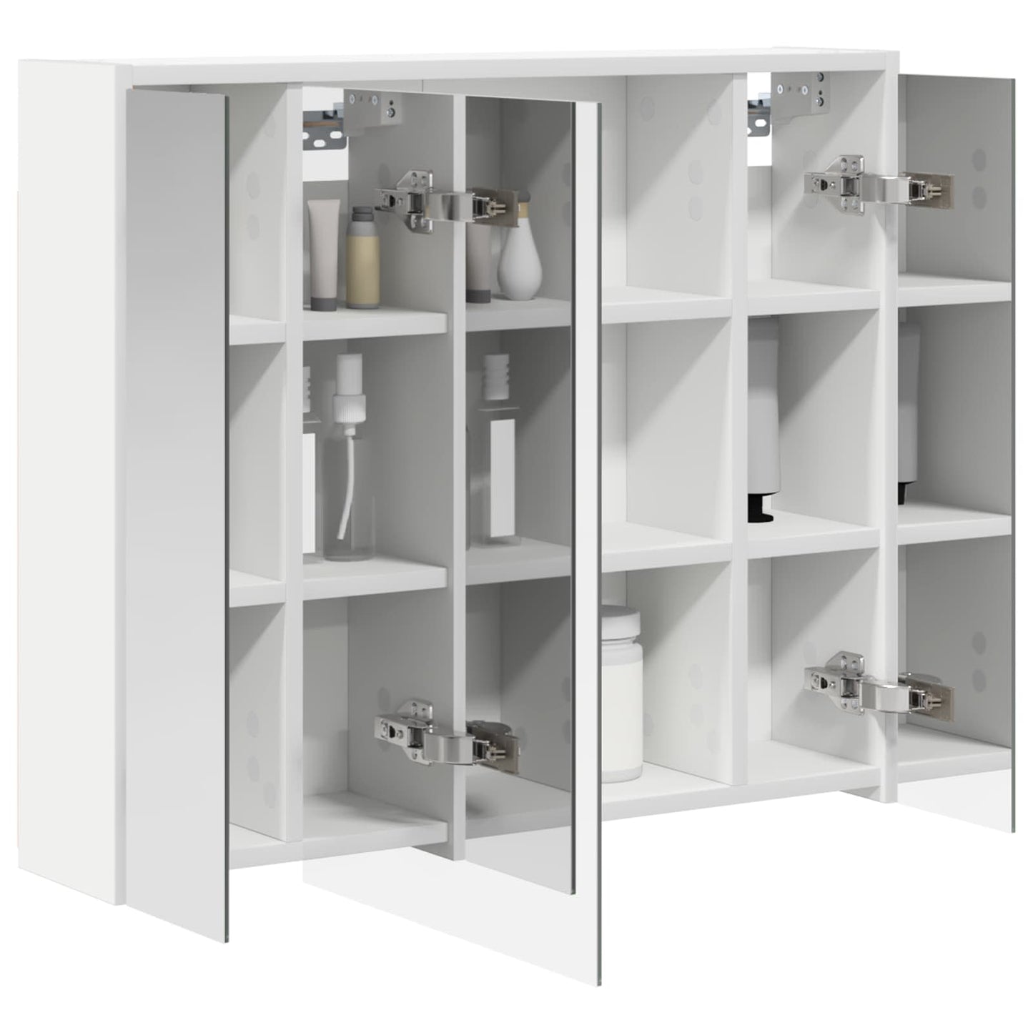 vidaXL Bathroom Mirror Cabinet White 73.5 x 16 x 62.5 cm