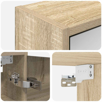 vidaXL Bathroom Mirror Cabinet Sonoma Oak 73.5 x 16 x 62.5 cm