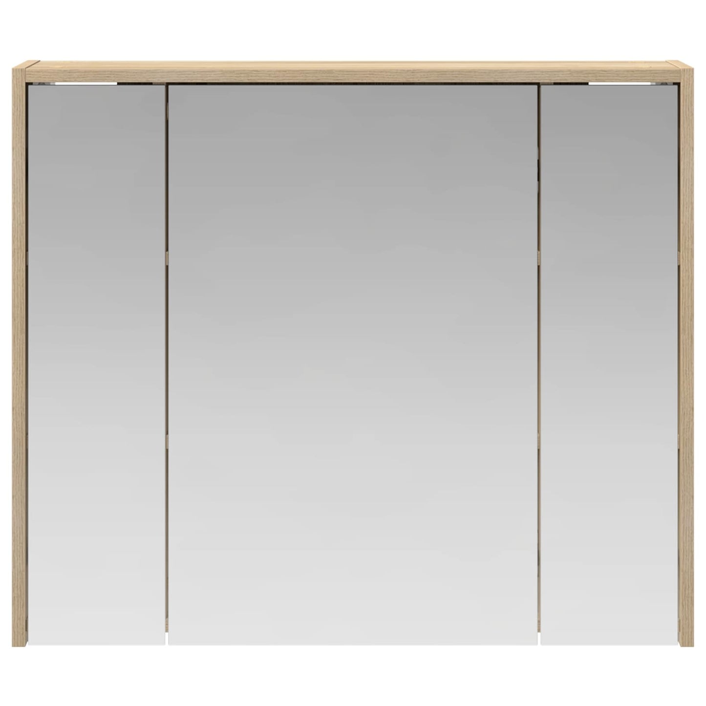 vidaXL Bathroom Mirror Cabinet Sonoma Oak 73.5 x 16 x 62.5 cm